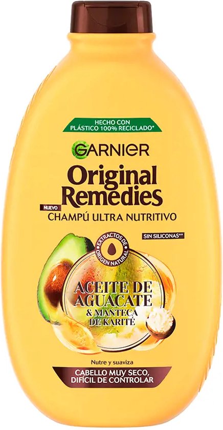 Anti-Frizz Shampoo Garnier Original Remedies Karité Avocado 600 ml