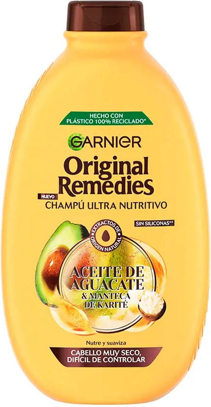 Anti-Frizz Shampoo Garnier Original Remedies Karité Avocado 600 ml