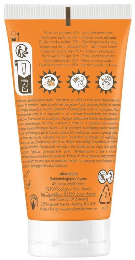 Avène Zon Fluide SPF50+ - Zonnebrand - 50 ml
