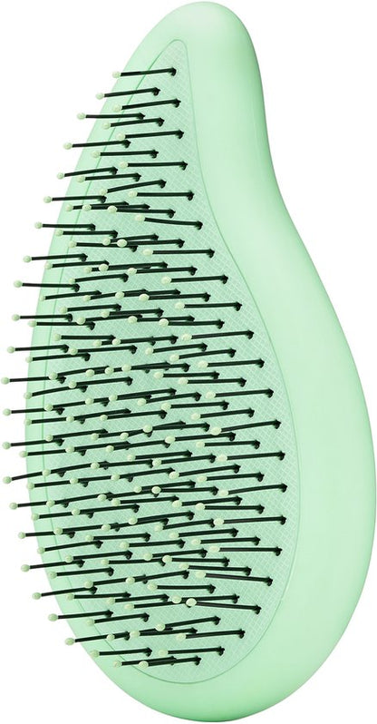 WetBrush Go Green Palm Detangler - Tea Tree Oil - Compacte Ontwarrende Haarborstel - Voor Nat En Droog Haar - Ultra Zachte IntelliFlex® Borstelharen - Vermindert Haarbreuk - Lichtgewicht & Handzaam Formaat - Verrijkt Met Tea Tree Olie - Groen