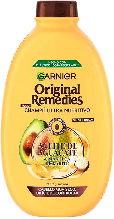 Anti-Frizz Shampoo Garnier Original Remedies Karité Avocado 600 ml