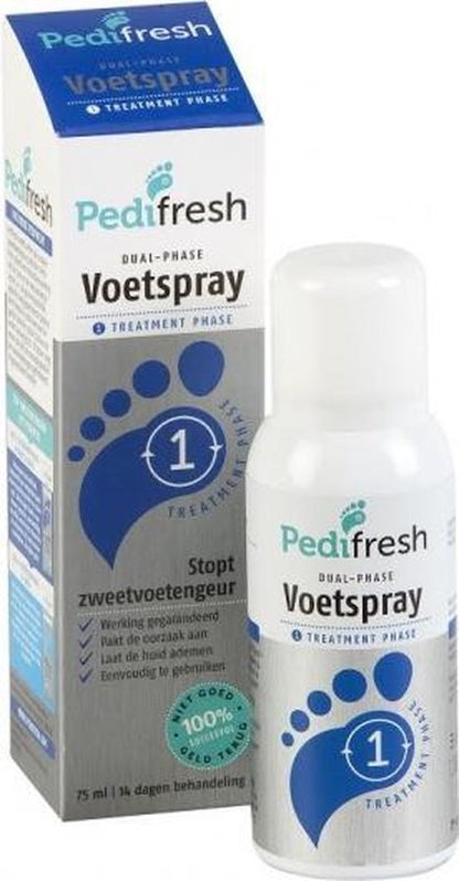 Pedifresh Voetspray Tegen Acute Zweetvoeten Fase 1 - 75 ml
