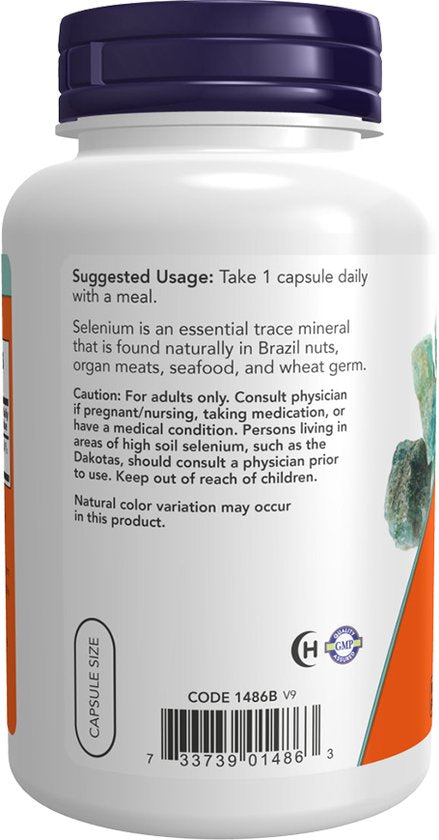 Vitaminen - Selenium 200mcg 90 Capsules - Now