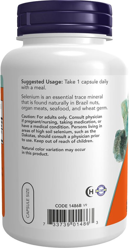 Vitaminen - Selenium 200mcg 90 Capsules - Now