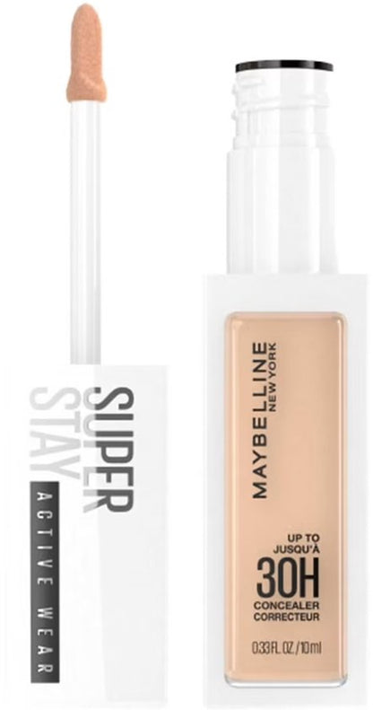 Maybelline New York - SuperStay 30H Active Wear Concealer - 20 Sand - Langhoudende Volledig Dekkende Concealer met Matte Finish - 10 ml
