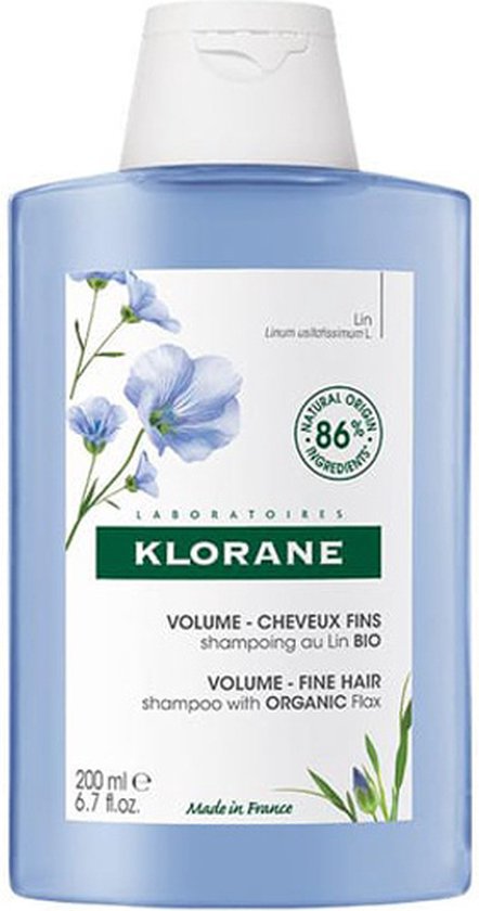 Klorane Haar Lin Fibres de Lin/Vlasvezels Shampoo Fijn Haar 200ml