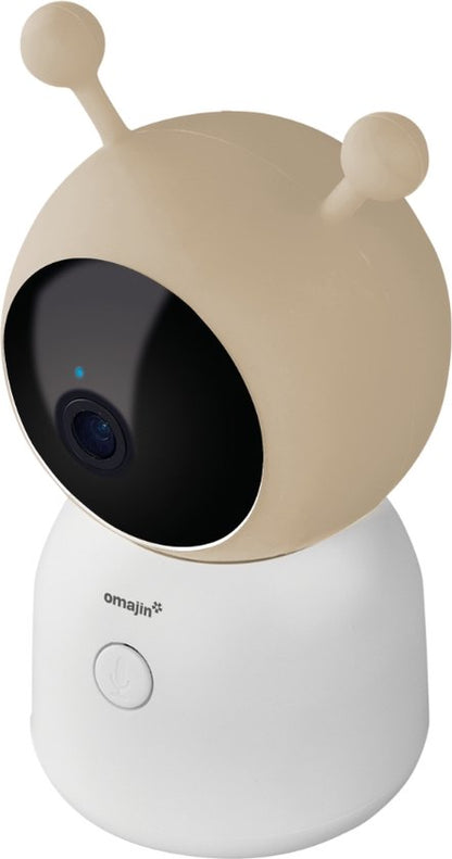omajin Baby Camera - IP-camera - Babycam - 2K HD - Pan & Tilt - Bewegingsmelder - Nachtzicht - Tweerichtingsaudio - incl. 64GB MicroSD-kaart - Wit