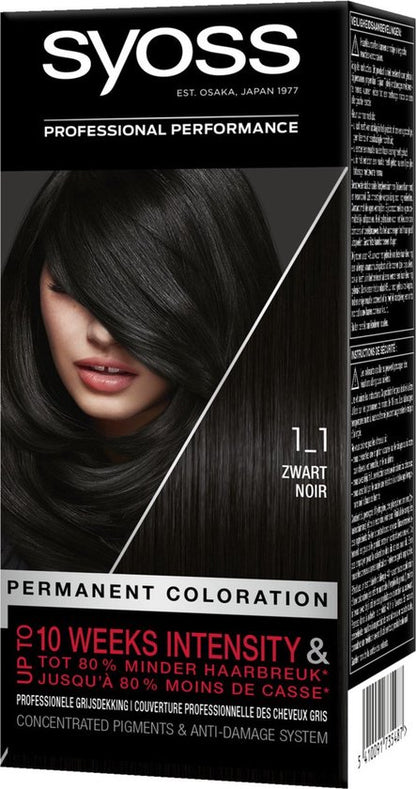 SYOSS Color baseline 1-1 Zwart - Haarverf