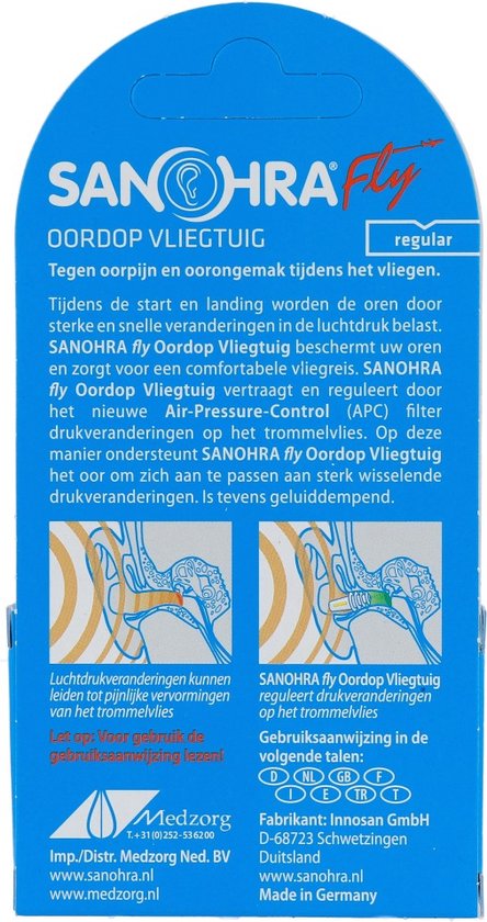Sanohra - Vliegtuig - Volwassenen - Oordoppen - 1 paar