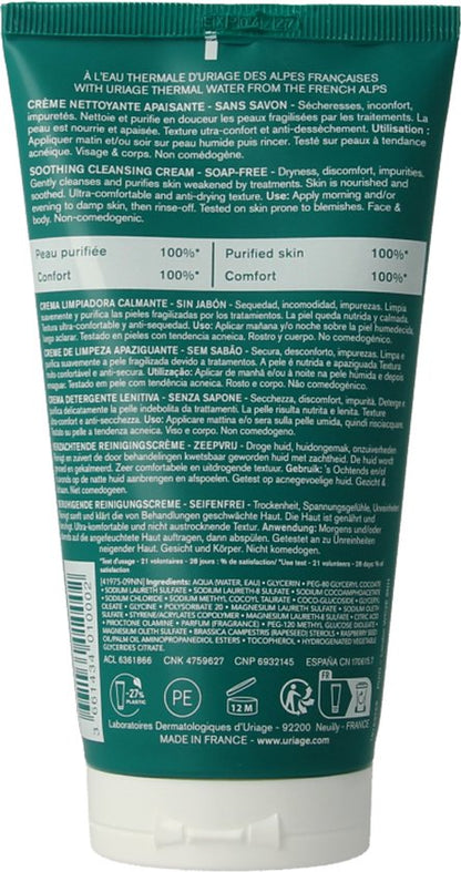 Uriage Hyseac reinigingscreme 150 Milliliter