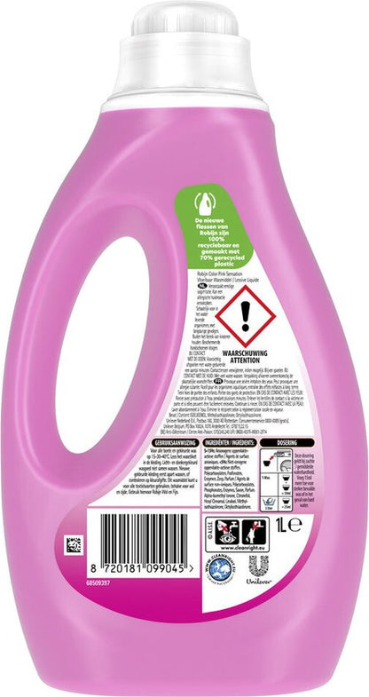 Robijn Color Pink Sensation Vloeibaar Wasmiddel 20 wasbeurten