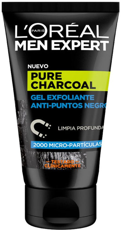 Gezicht Exfoliator Pure Charcoal L'Oreal Make Up Men Expert (100 ml) 100 ml