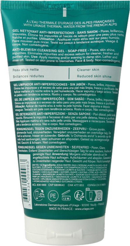 Uriage Hyseac Cleansing Gel - 150 ml