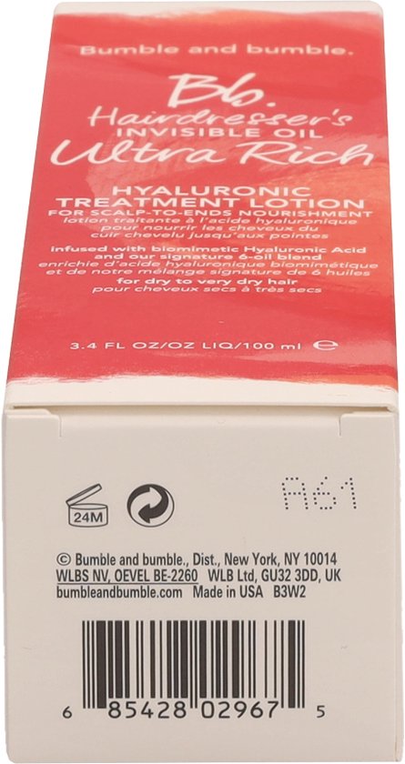 Bumble and bumble Hairdresser's Invisible Oil Ultra Rich Hyaluronic Treatment Lotion 100ml