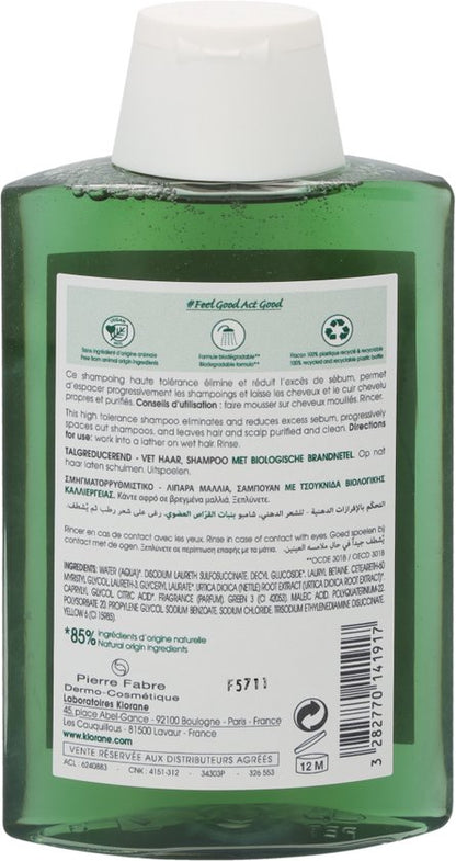 Klorane Haar Ortie Ortie/Brandnetel Shampoo Vet Haar 200ml