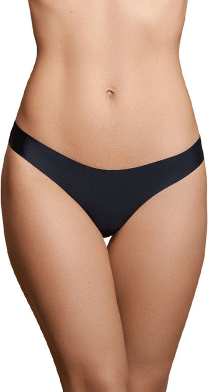 Bye Bra Onzichtbare Bikini In Braziliaanse Stijl, Hoge Taille, Naadloze Bikini, Niet Aan Te Raken, Geen Slipjeslijn, Gladde Randen, 2 Kleurenpak, Beige En Zwart, XL