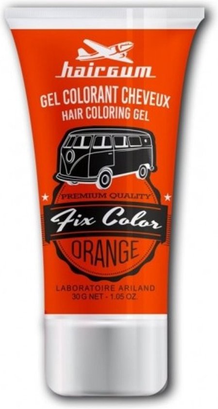 Non-permanent Colour Hairgum Fix Color Orange Styling Gel (30 ml)