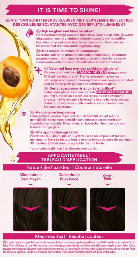 Palette - Perfect Gloss - 3-0 Zwartbruin - Semi-permanente haarverf - Haarkleuring - 3 stuks