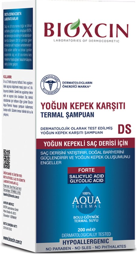 Bioxcin Aqua Thermal DS Shampoo 200 ml (Anti-jeuk en Intense Anti-roos)