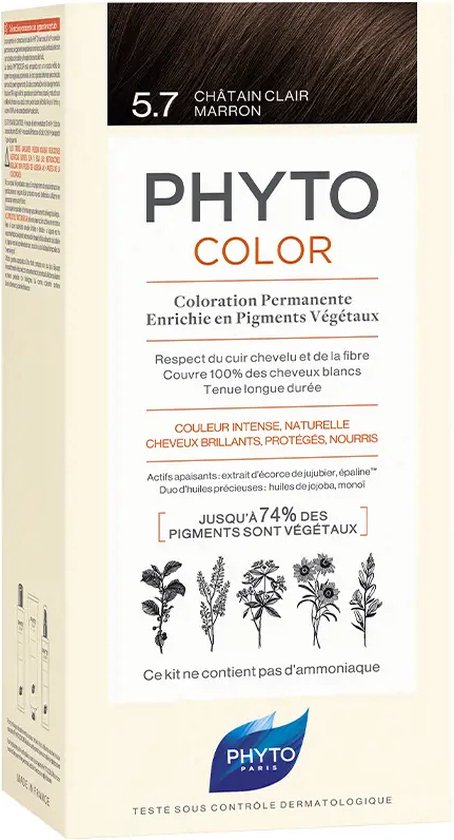 Permanent Colour PHYTO PhytoColor 5.7-castaño marrón claro Ammonia-free