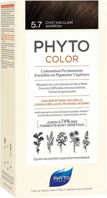 Permanent Colour PHYTO PhytoColor 5.7-castaño marrón claro Ammonia-free