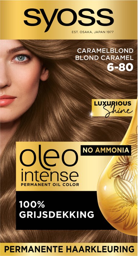 Syoss Oleo Intense - Haarverf - 6-80 - Caramelblond - 115ml x 3