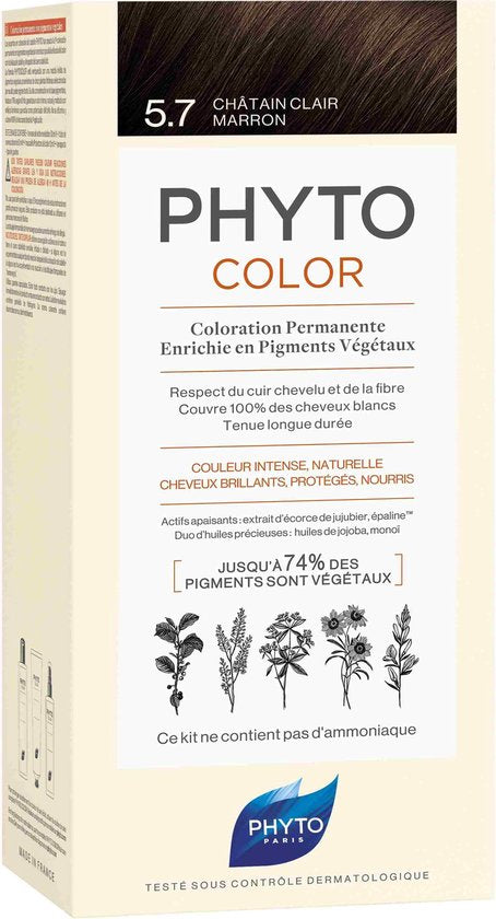 Permanent Colour PHYTO PhytoColor 5.7-castaño marrón claro Ammonia-free