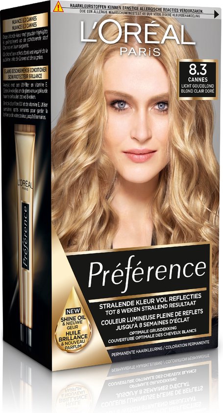 L’Oréal Paris Préférence 8.3 Cannes - Licht Goudblond - Permanente Haarverf