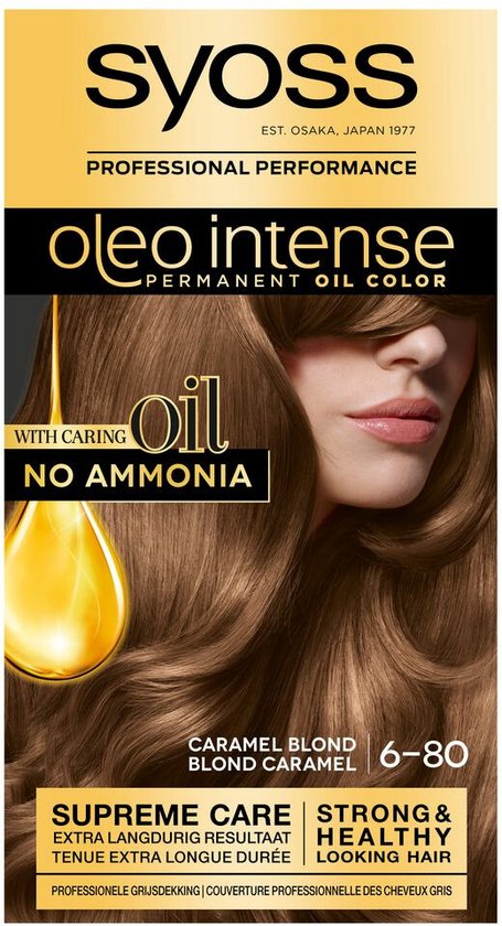 Syoss Oleo Intense - Haarverf - 6-80 - Caramelblond - 115ml x 3