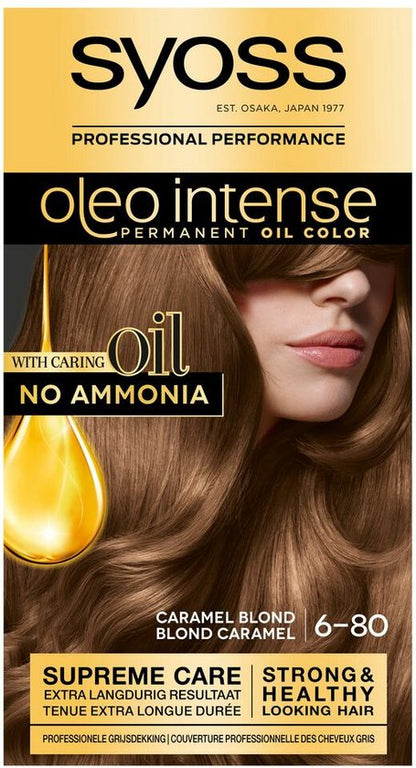 Syoss Oleo Intense - Haarverf - 6-80 - Caramelblond - 115ml x 3