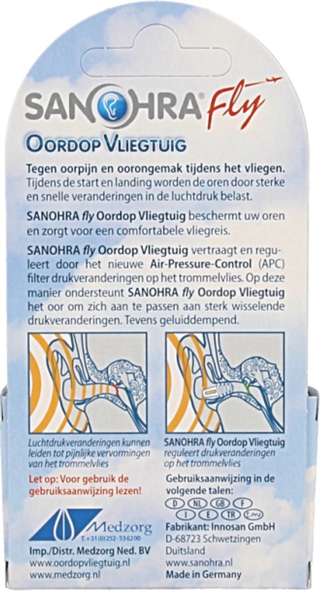 Sanohra - Vliegtuig - Volwassenen - Oordoppen - 1 paar