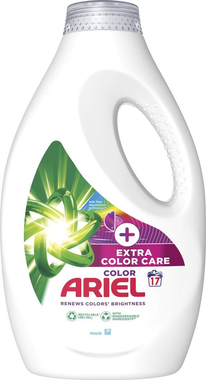 Ariel Vloeibaar Wasmiddel + Extra Kleurverzorging - 4 x 17 Wasbeurten - Voordeelverpakking