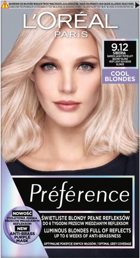 Voorkeur Koele Blondines haarkleur 9.12 Siberië