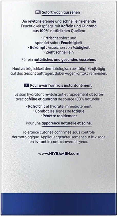 Nivea Men Energizing Face Cream Skin Energy Q10 50 Ml