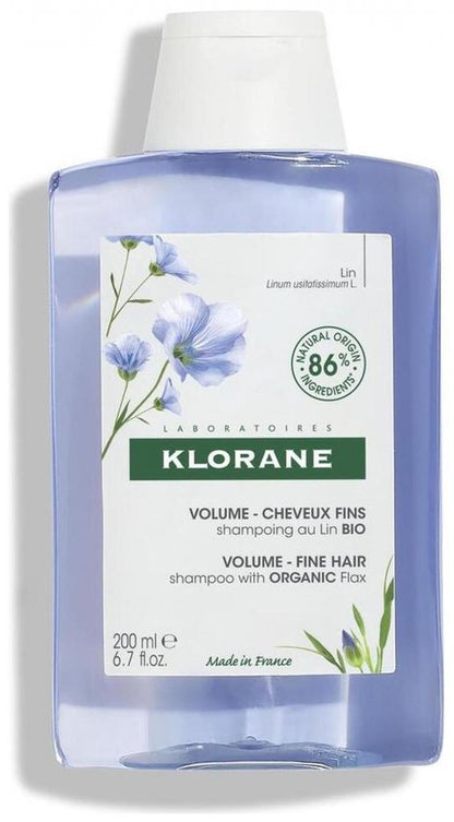 Klorane Haar Lin Fibres de Lin/Vlasvezels Shampoo Fijn Haar 200ml