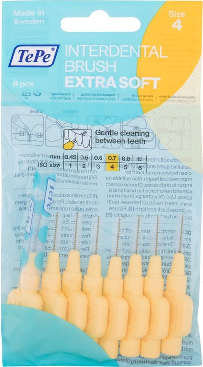 TePe Interdentale Ragers Extra Soft 0.7 mm Lichtgeel - 8 stuks