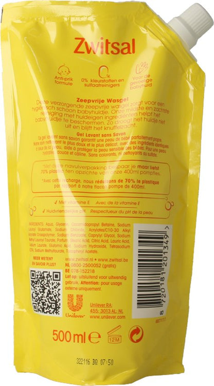 Zwitsal - Navulling Wasgel - Zeepvrij - 500ml