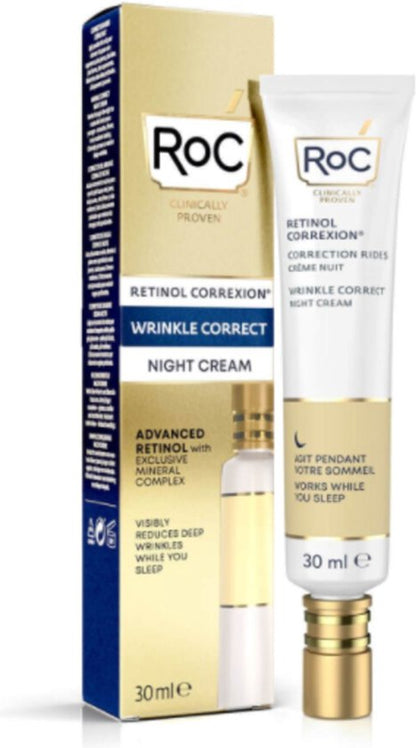 Anti-Veroudering Nachtcrème Roc Wrinkle Correct (30 ml)