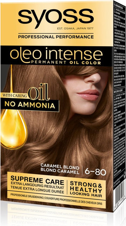 Syoss Oleo Intense - Haarverf - 6-80 - Caramelblond - 115ml x 3