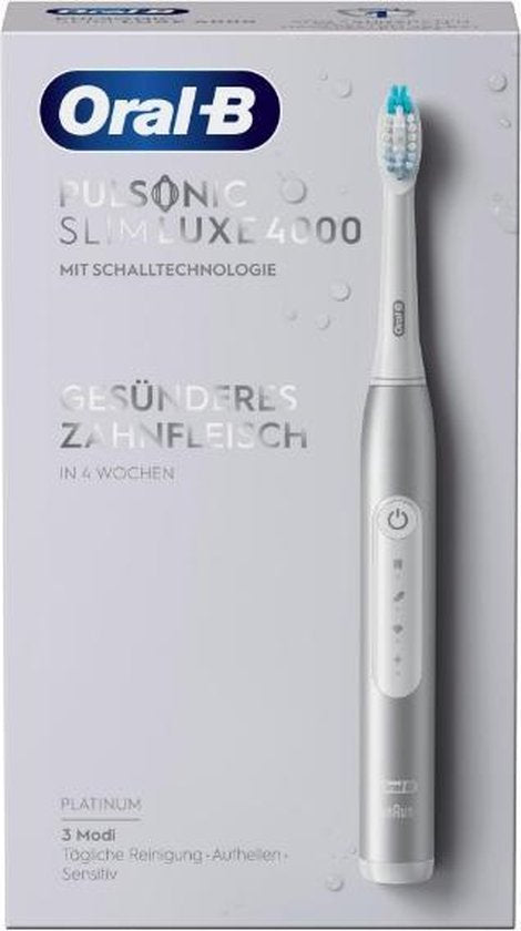Oral-B Pulsonic Slim Luxe 4000 Volwassene Sonische tandenborstel Platina