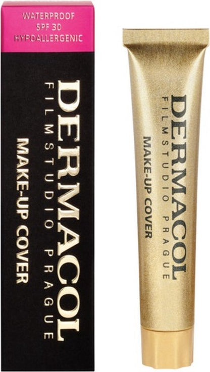 Dermacol Full Coverage Matte Foundation | Waterproof Make-Up | Olie-vrije Formule, SPF 30 (Extreme Dekking, Langdurige Wear)