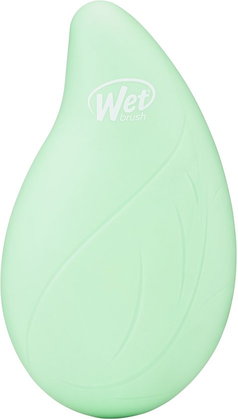 WetBrush Go Green Palm Detangler - Tea Tree Oil - Compacte Ontwarrende Haarborstel - Voor Nat En Droog Haar - Ultra Zachte IntelliFlex® Borstelharen - Vermindert Haarbreuk - Lichtgewicht & Handzaam Formaat - Verrijkt Met Tea Tree Olie - Groen