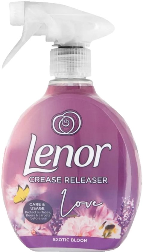Lenor - Crease Releaser - Love - Exotic Bloom - Kreukverwijderaar - Textielvefrisser - Spray - 500ml