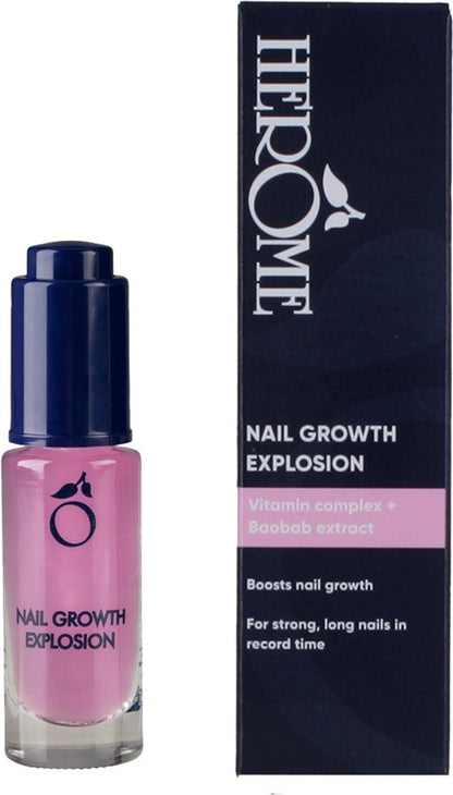 Herome Nagelserum Groeiserum Nail Growth Explosion - Rijk aan Silicum, Hydrateert de Nagels - Stimuleert Gezonde Nagelgroei - 7ml.