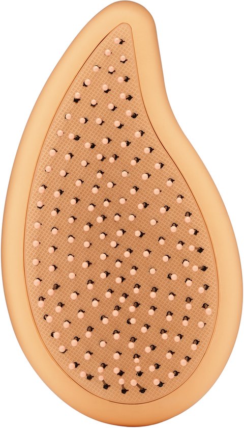 WetBrush Go Green Palm Detangler - Coconut Oil - Compacte Ontwarrende Haarborstel - Voor Nat En Droog Haar - Ultra Zachte IntelliFlex® Borstelharen - Vermindert Haarbreuk - Lichtgewicht & Handzaam Formaat - Verrijkt Met Kokosolie - Oranje