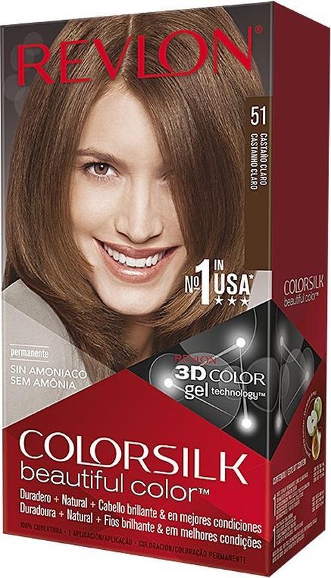 Haarkleur Zonder Ammoniak Colorsilk Revlon Lichtbruin