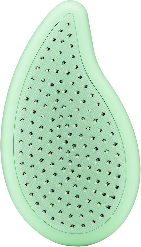 WetBrush Go Green Palm Detangler - Tea Tree Oil - Compacte Ontwarrende Haarborstel - Voor Nat En Droog Haar - Ultra Zachte IntelliFlex® Borstelharen - Vermindert Haarbreuk - Lichtgewicht & Handzaam Formaat - Verrijkt Met Tea Tree Olie - Groen
