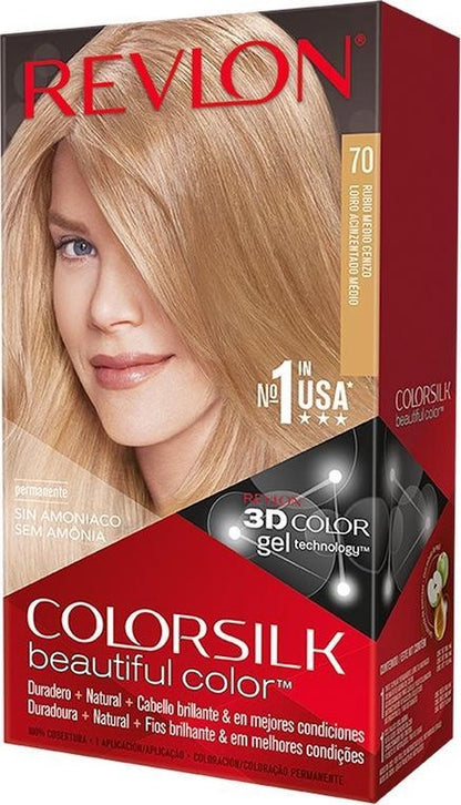 Revlon | Colorsilk Tinte 70-Rubio Medio Ceniza