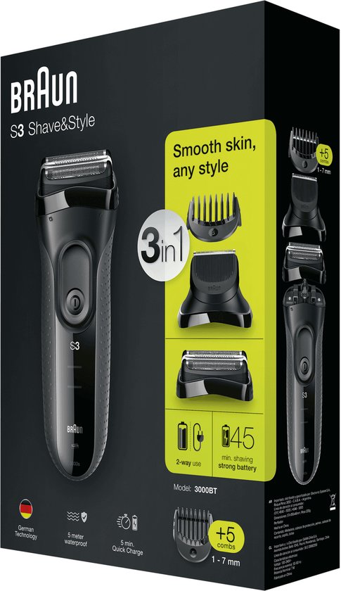 Braun Series 3 3000BT baardtrimmer