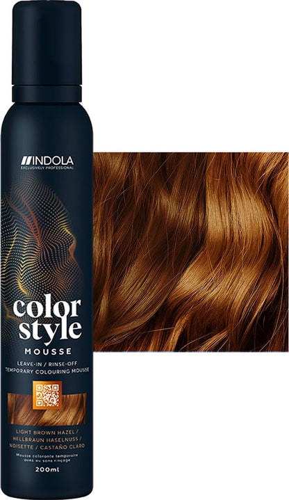 Indola - Color Style Mousse - Light Brown Hazel - 200ml